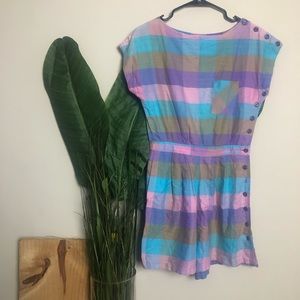 Vintage Plaid Romper